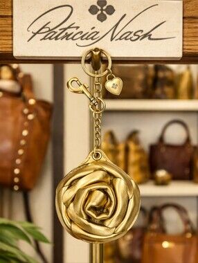 Patricia Nash Rose Mirror Key Fob - NWT